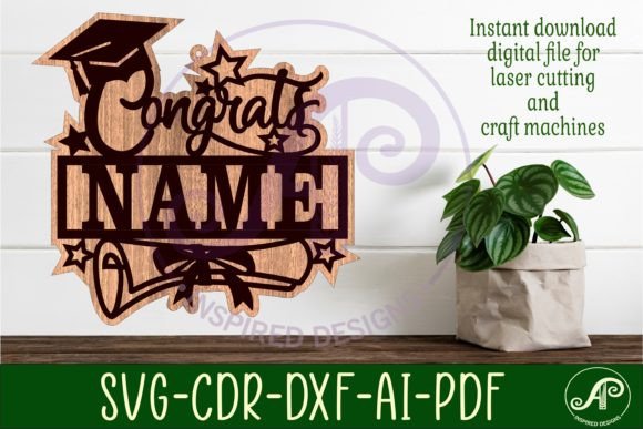 Download Graduation Name Sign Svg Laser Cut - Premium Resources