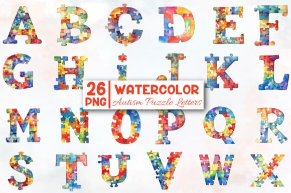 Download Autism Puzzle Letters Sublimation Bundle - Puzzle letters Collection