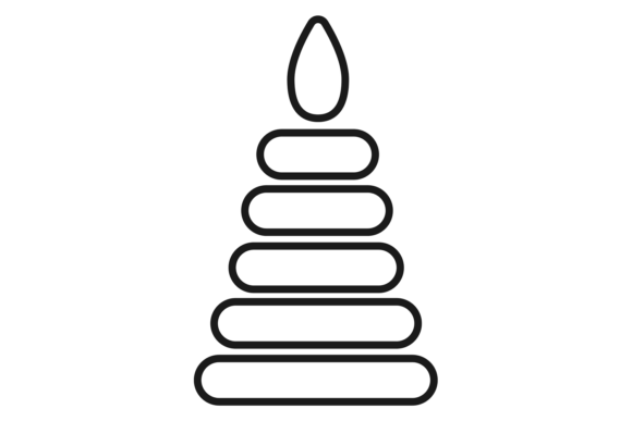Download Pyramid Toy Linear Icon. Baby Puzzle Tow - Baby puzzle Collection